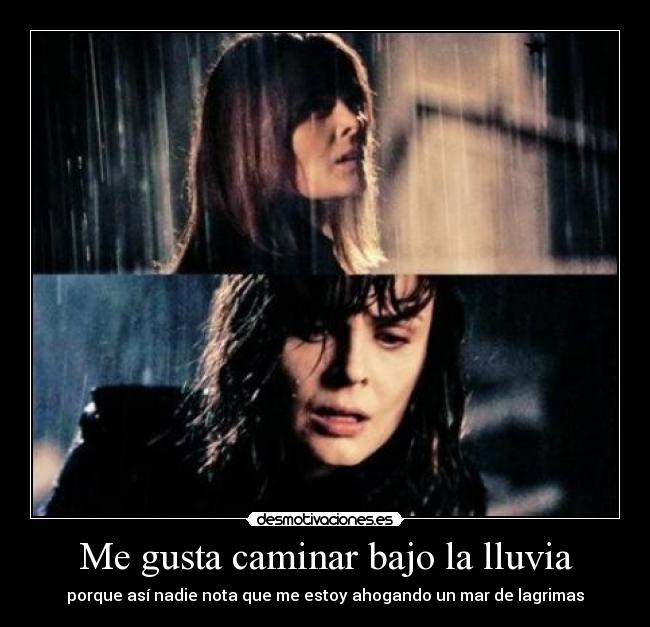 Me gusta caminar bajo la lluvia -