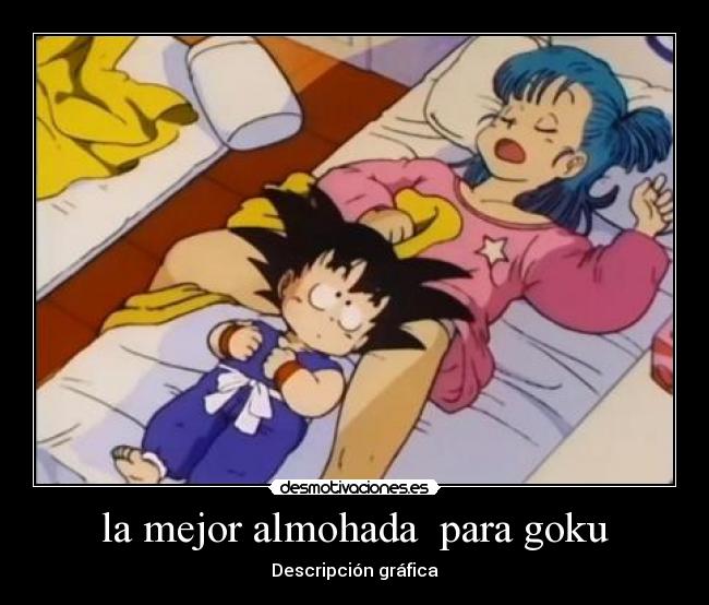 carteles mejor almohada para goku descripcion grafica desmotivaciones