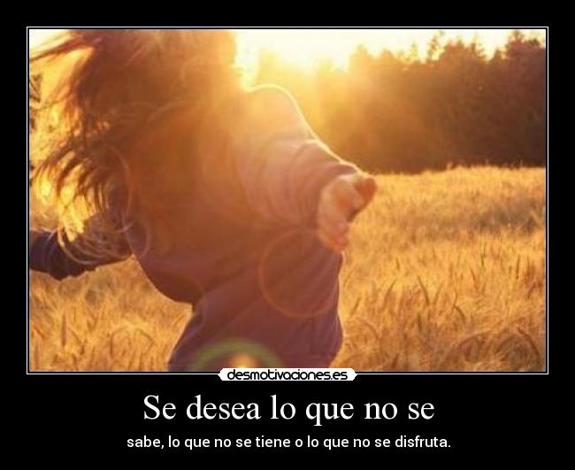 Se desea lo que no se -