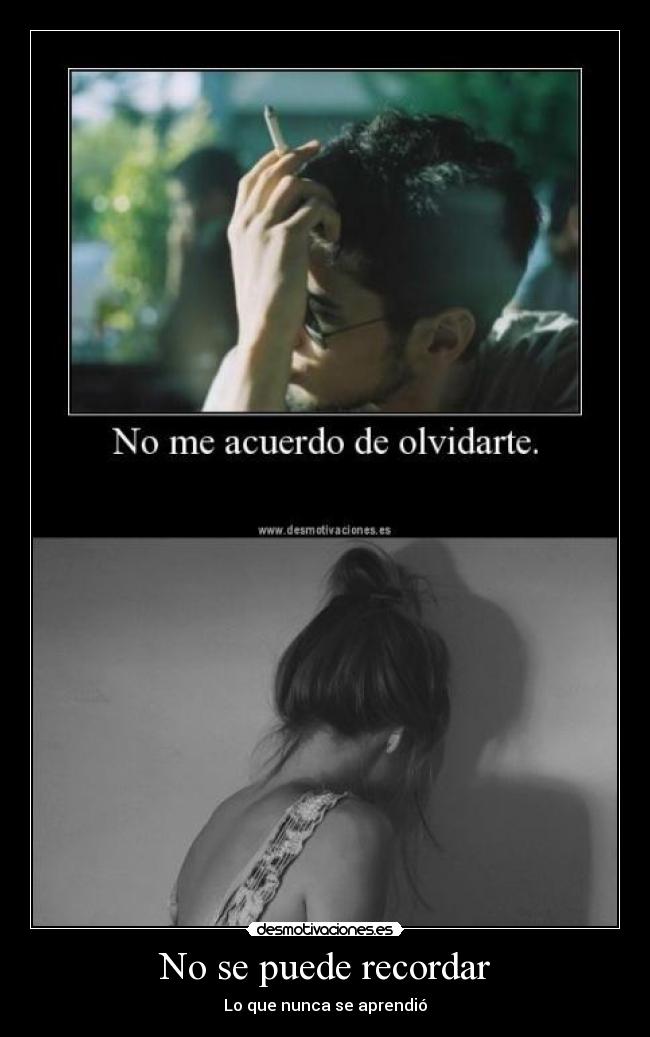 No se puede recordar - 