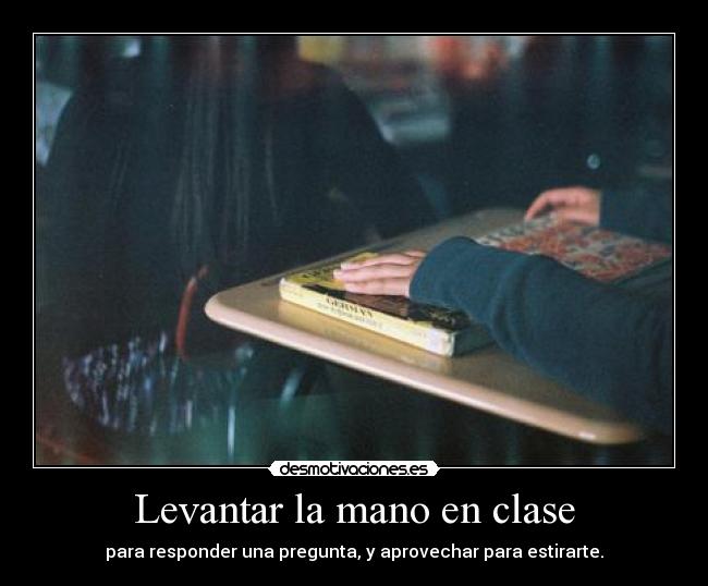 Levantar la mano en clase - 