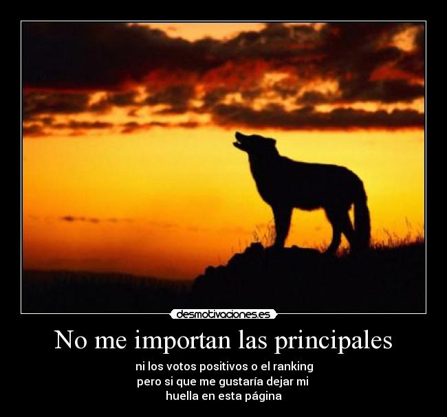 No me importan las principales - 