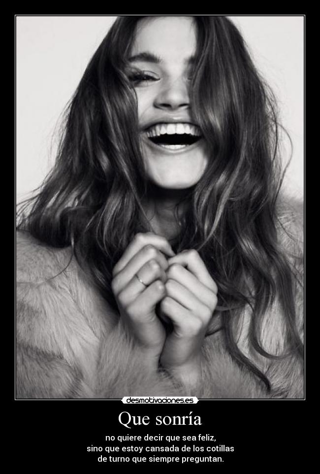 Que sonría -