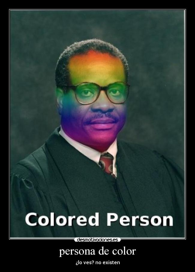 persona de color - ¿lo ves? no existen