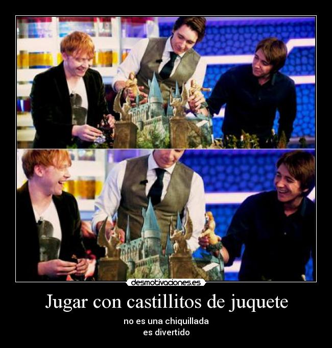 Jugar con castillitos de juquete -