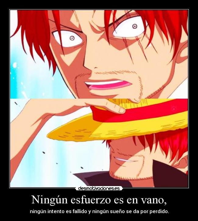 carteles one piece shanks desmotivaciones