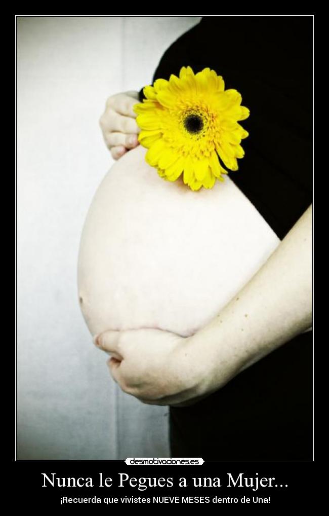 Nunca le Pegues a una Mujer... - ¡Recuerda que vivistes NUEVE MESES dentro de Una!