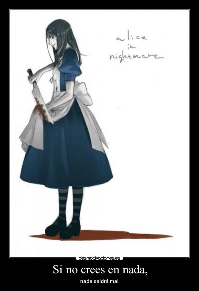 carteles alice madness returns desmotivaciones