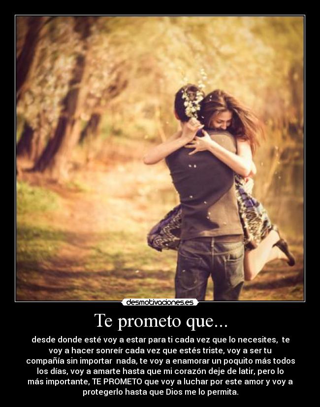 Te prometo que... -