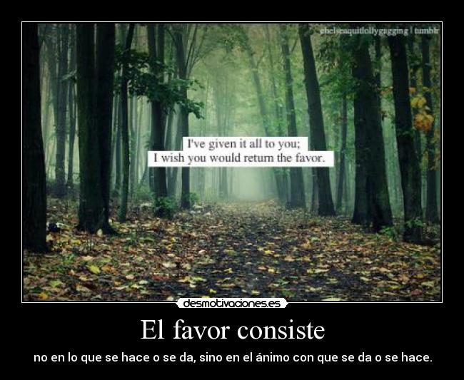 El favor consiste - 