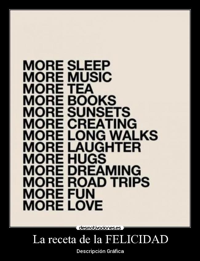 La receta de la FELICIDAD - 