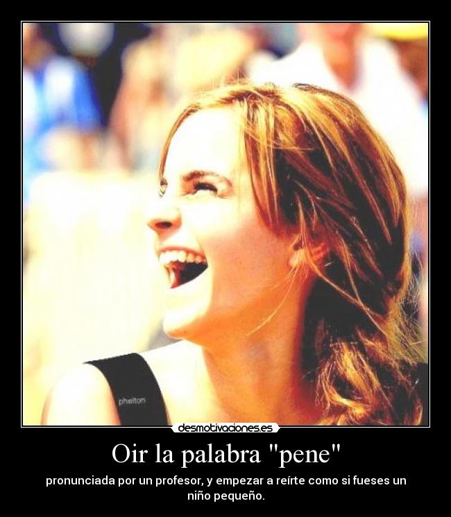Oir la palabra pene -