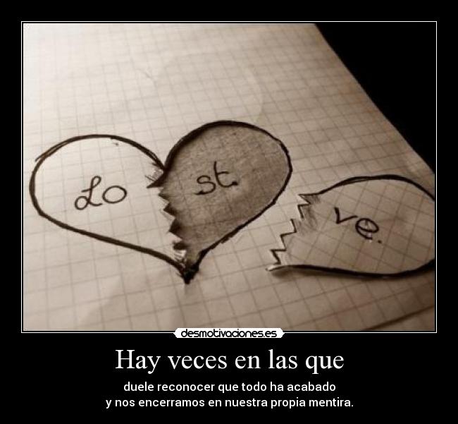 Hay veces en las que - 