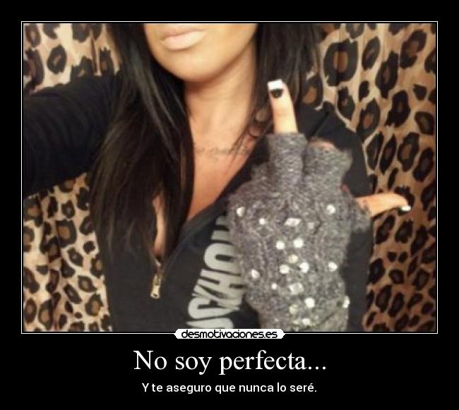 No soy perfecta... -