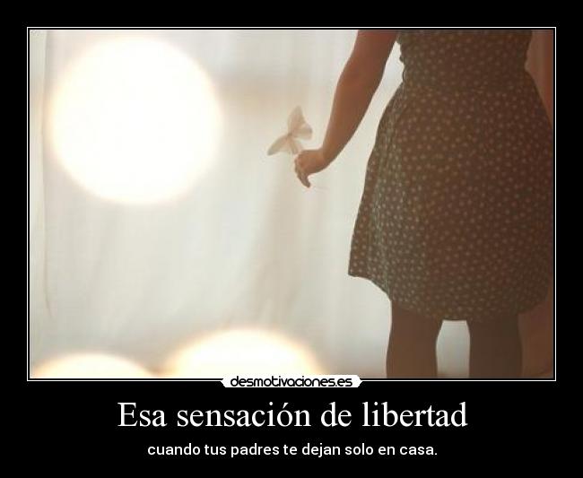 carteles libertad sensacion libertado sin padres desmotivaciones