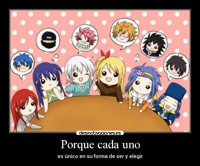 carteles fairy tail levy piensa gajeel desmotivaciones