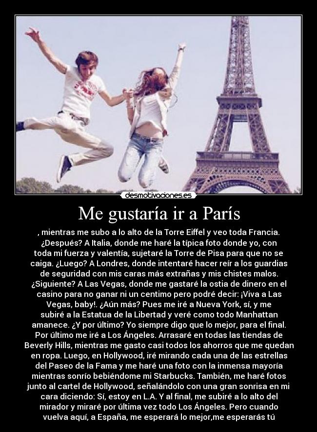 Me gustaría ir a París - 