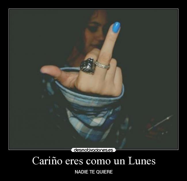 Cariño eres como un Lunes - NADIE TE QUIERE