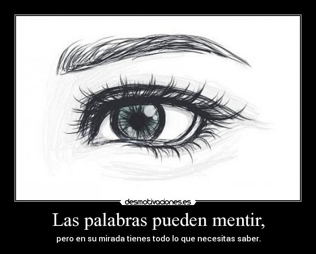 Las palabras pueden mentir, - 