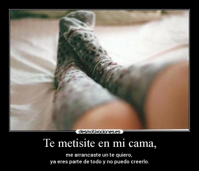 Te metisite en mi cama, - 