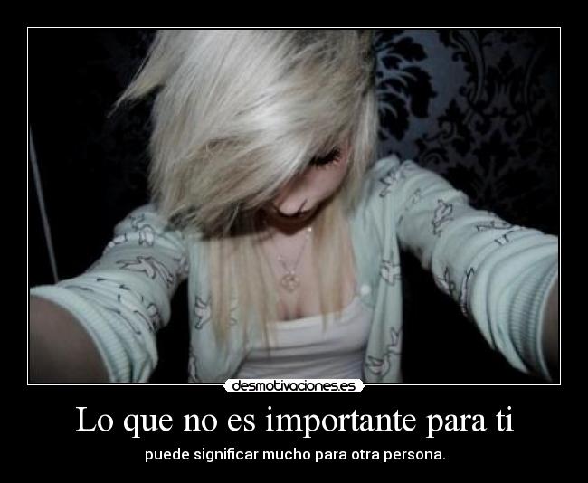 Lo que no es importante para ti -
