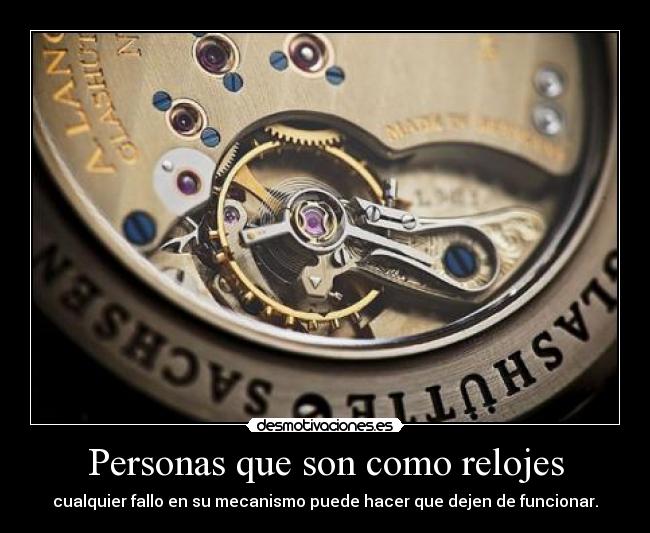 Personas que son como relojes - 