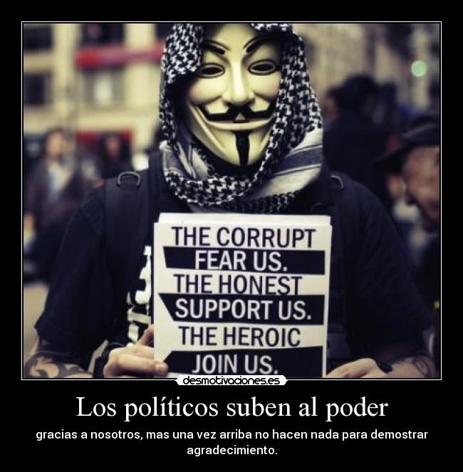 Los políticos suben al poder - 
