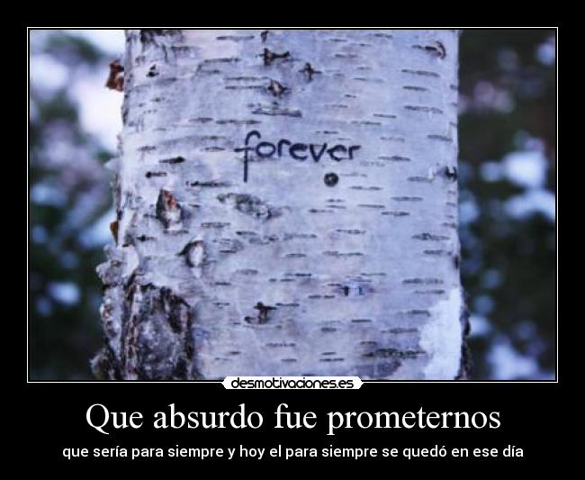 Que absurdo fue prometernos -