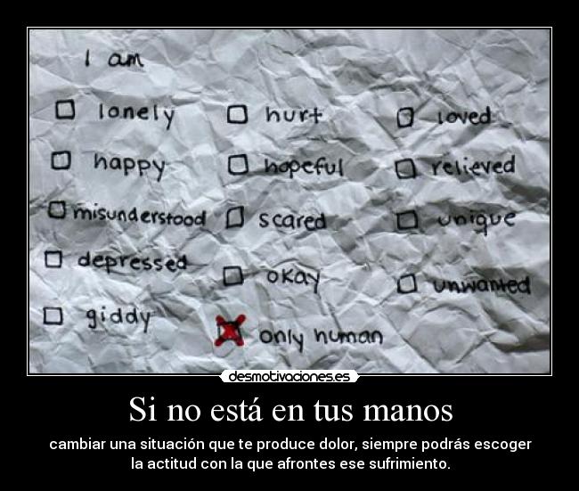 Si no está en tus manos -