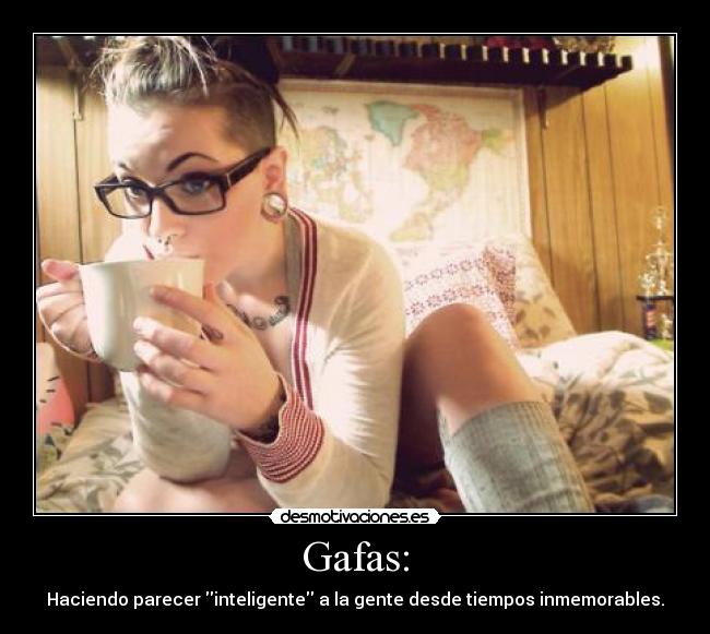 carteles gafas desmotivaciones