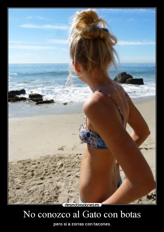 No conozco al Gato con botas - pero si a zorras con tacones.