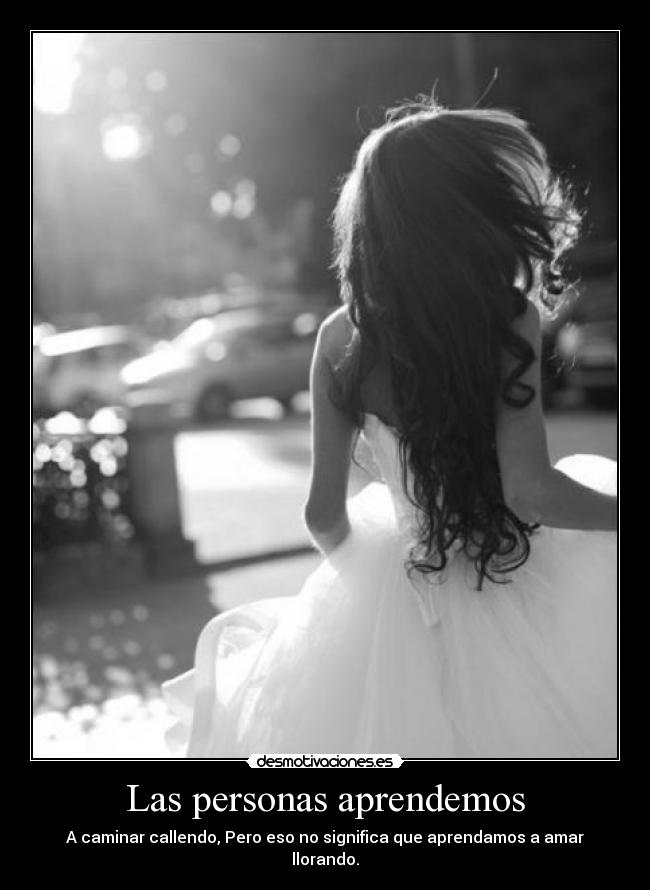 carteles cuando alguien ame hara llorar todos aprendemos callendo pero confundas los terminos desmotivaciones