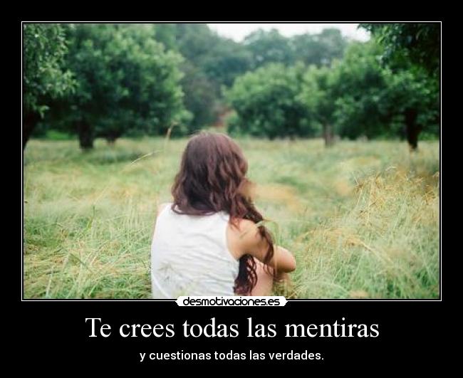 Te crees todas las mentiras -