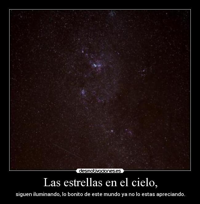 Las estrellas en el cielo, - 