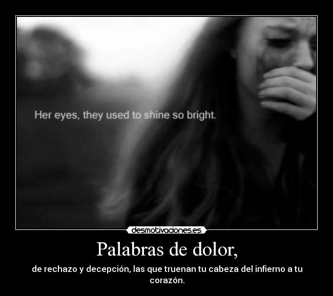 Palabras de dolor, - 