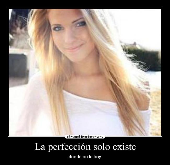 La perfección solo existe - 