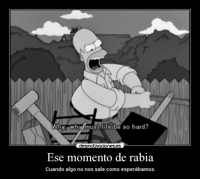 Ese momento de rabia -