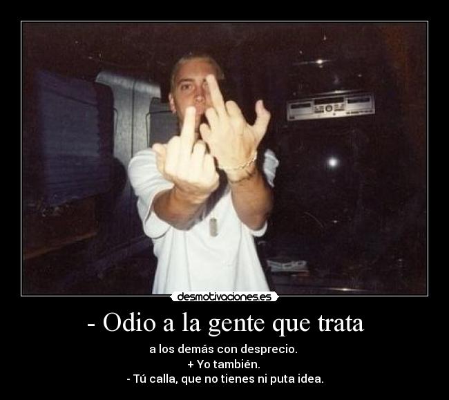 carteles odio callate que tienes puta idea desmotivaciones