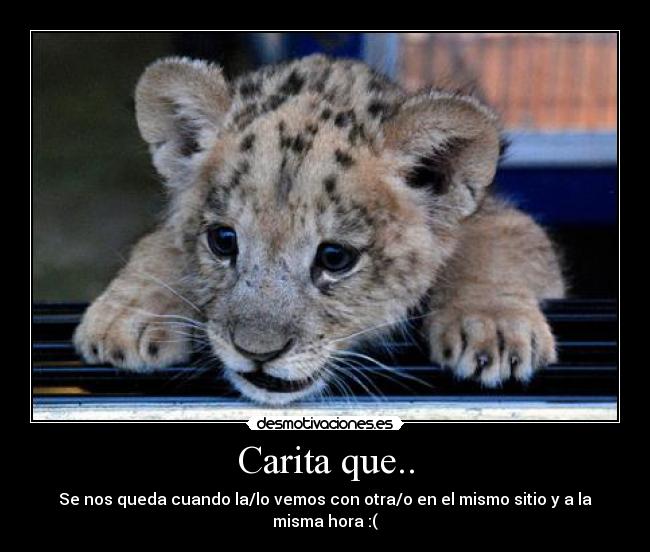 Carita que.. -