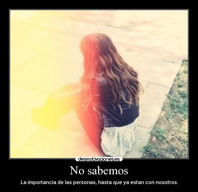 No sabemos - 