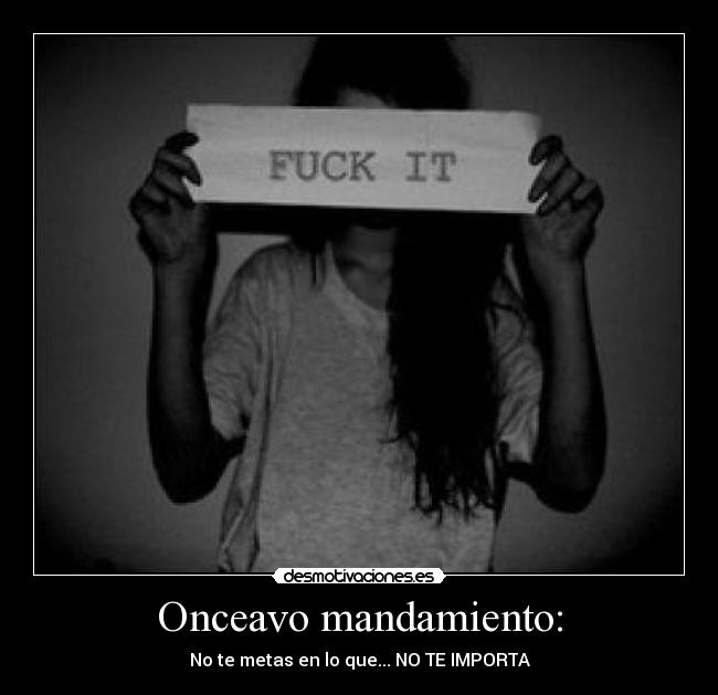 Onceavo mandamiento: - 