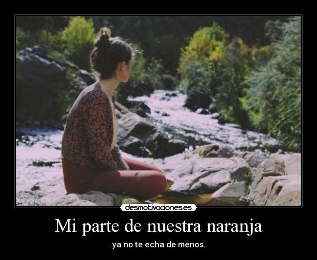 Mi parte de nuestra naranja - ya no te echa de menos.