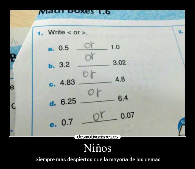 Niños - Siempre mas despiertos que la mayoría de los demás