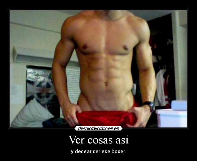 Ver cosas asi - y desear ser ese boxer.