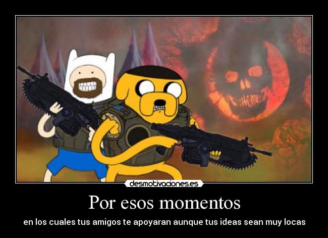 carteles gears war hora aventura finn jake lancer desmotivaciones