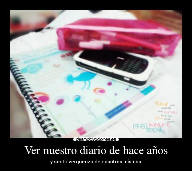 Ver nuestro diario de hace años -