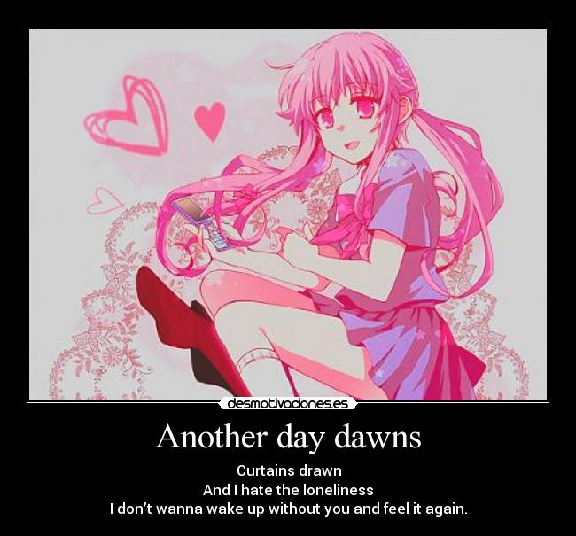 carteles mirai nikki anime lobitozxc nomiresaqui magical surrealism derechos amada yuno sayonara desmotivaciones