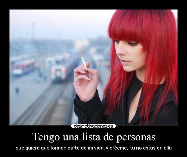 Tengo una lista de personas -