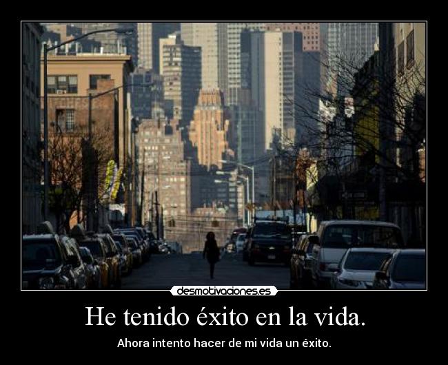 He tenido éxito en la vida. - 