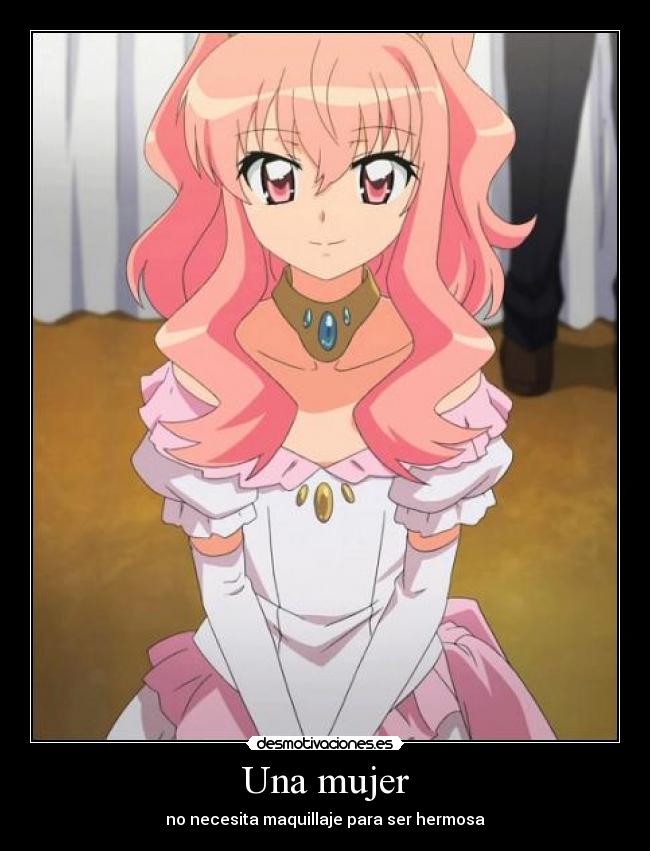 carteles mujer anime zero tsukaima gusta que las mujeres maquillen desmotivaciones